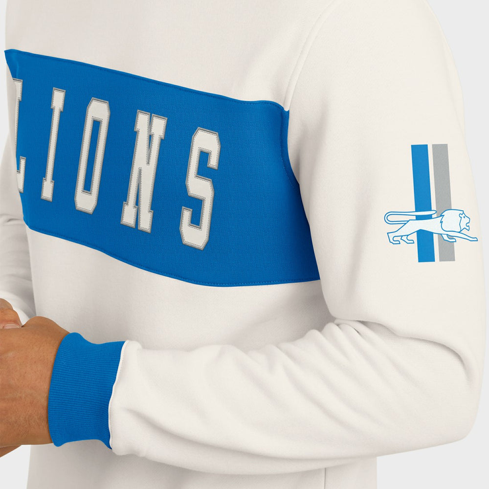 Detroit Lions Darius Rucker Collection Colorblock Pullover Sweatshirt Cream