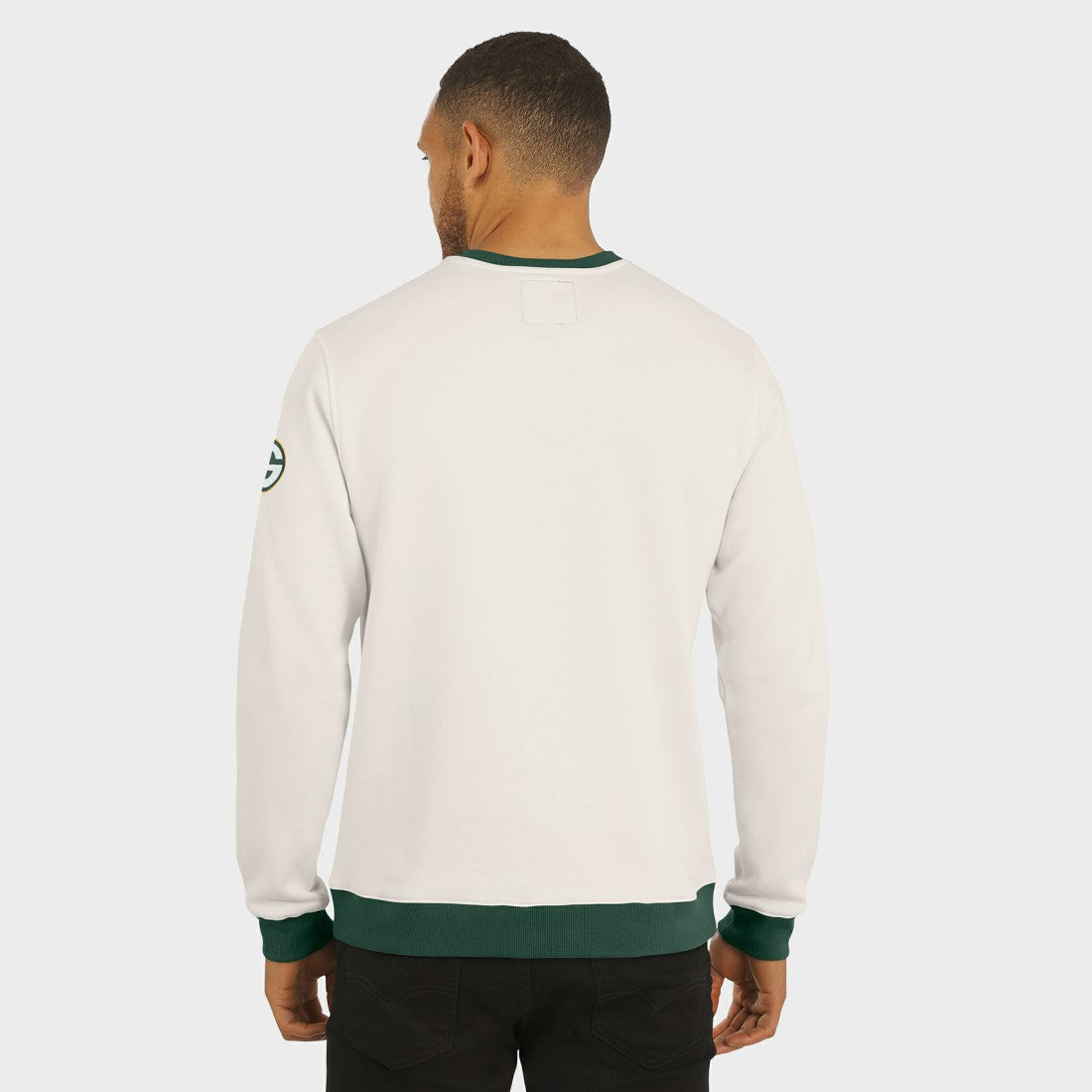 Green Bay Packers Darius Rucker Collection Colorblock Pullover Sweatshirt Cream
