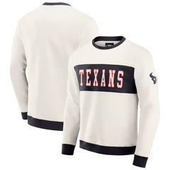 Houston Texans Darius Rucker Collection Colorblock Pullover Sweatshirt Cream