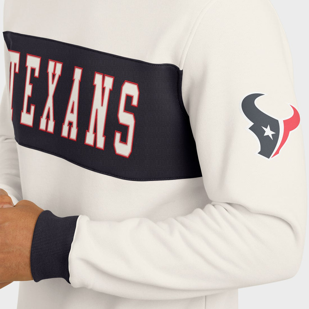 Houston Texans Darius Rucker Collection Colorblock Pullover Sweatshirt Cream