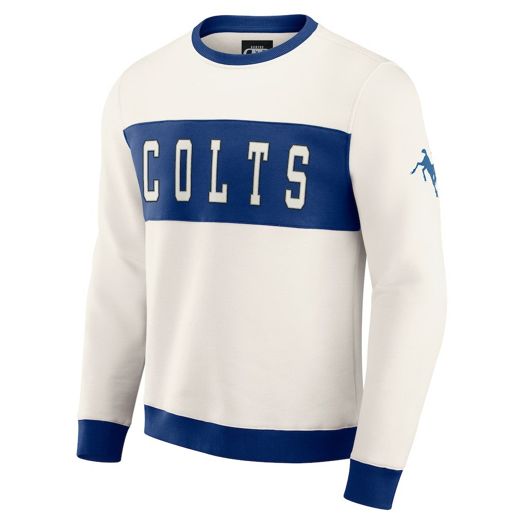 Indianapolis Colts Darius Rucker Collection Colorblock Pullover Sweatshirt Cream