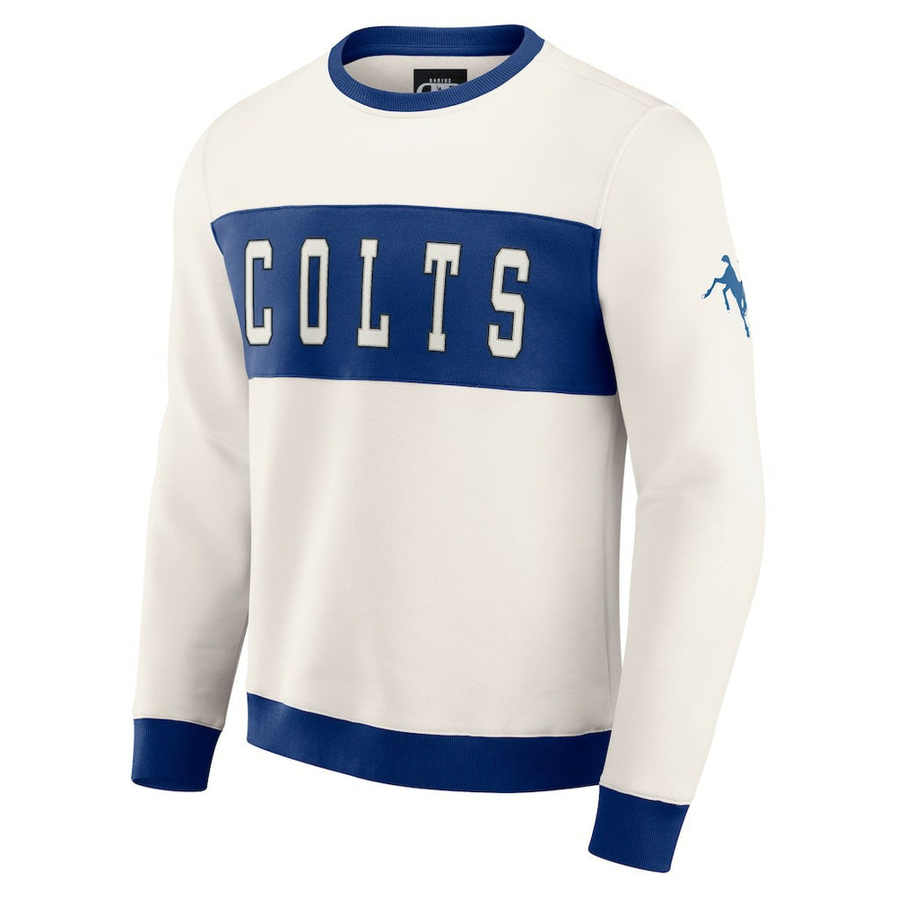 Indianapolis Colts Darius Rucker Collection Colorblock Pullover Sweatshirt Cream