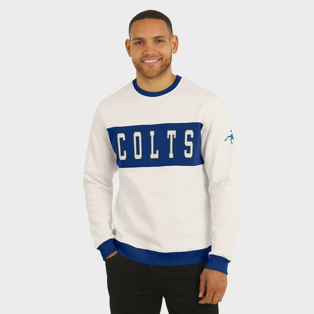 Indianapolis Colts Darius Rucker Collection Colorblock Pullover Sweatshirt Cream