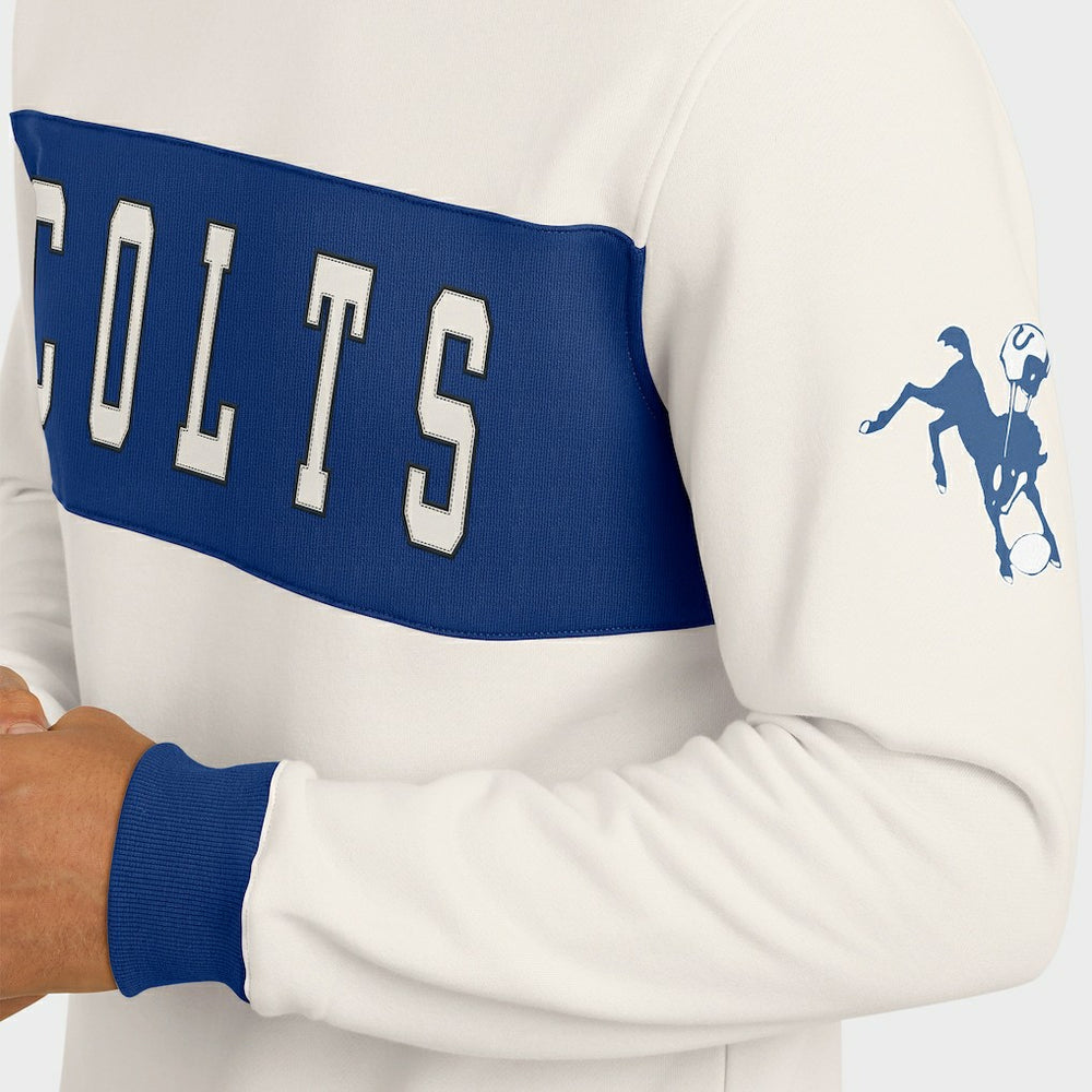 Indianapolis Colts Darius Rucker Collection Colorblock Pullover Sweatshirt Cream
