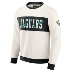 Jacksonville Jaguars Darius Rucker Collection Colorblock Pullover Sweatshirt Cream