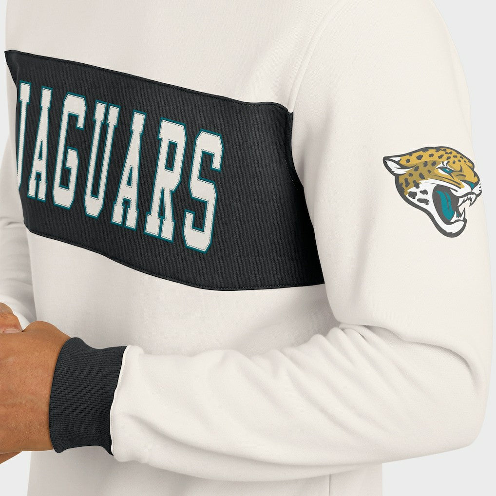 Jacksonville Jaguars Darius Rucker Collection Colorblock Pullover Sweatshirt Cream