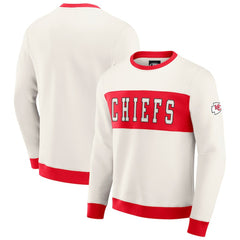 Kansas City Chiefs Darius Rucker Collection Colorblock Pullover Sweatshirt Cream