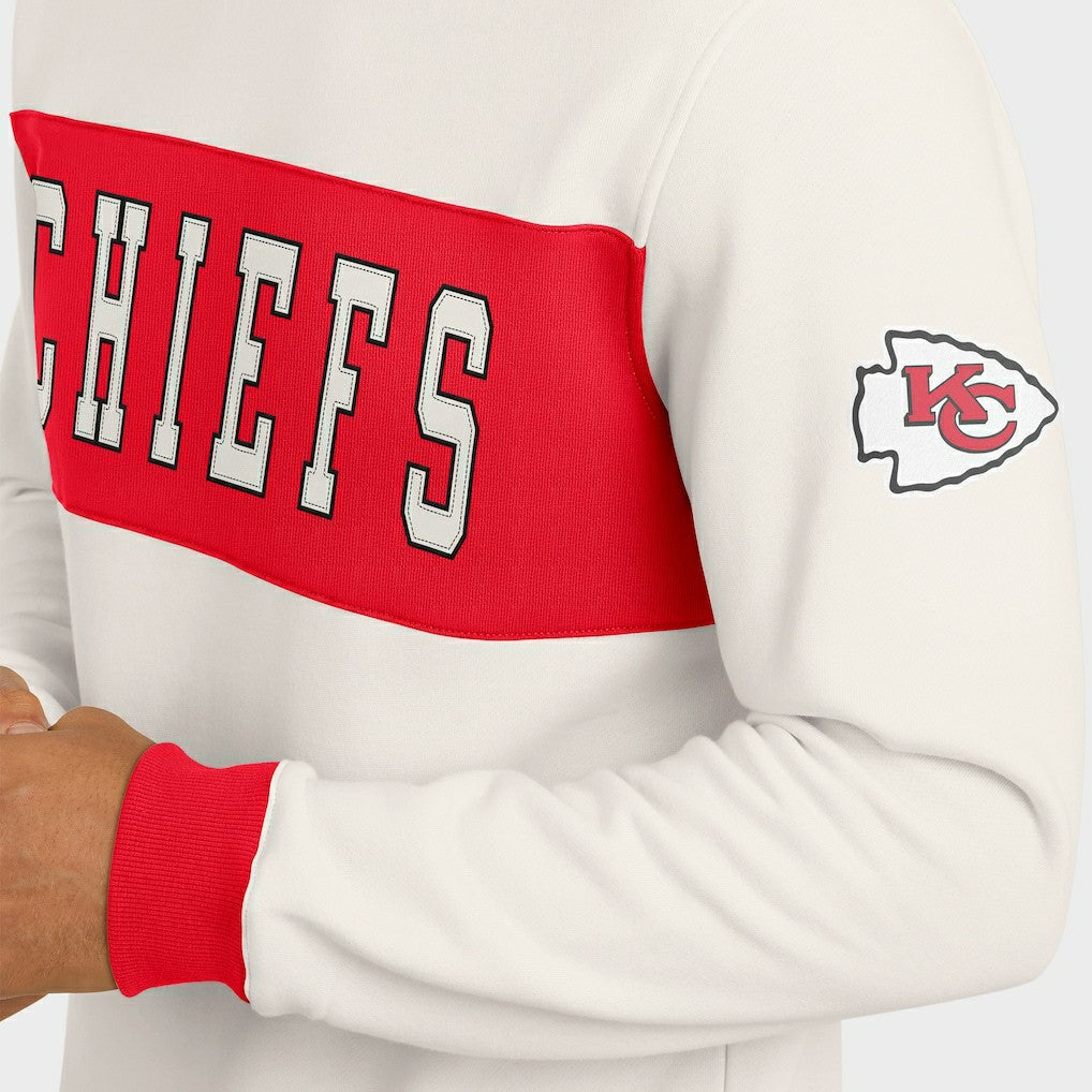 Kansas City Chiefs Darius Rucker Collection Colorblock Pullover Sweatshirt Cream