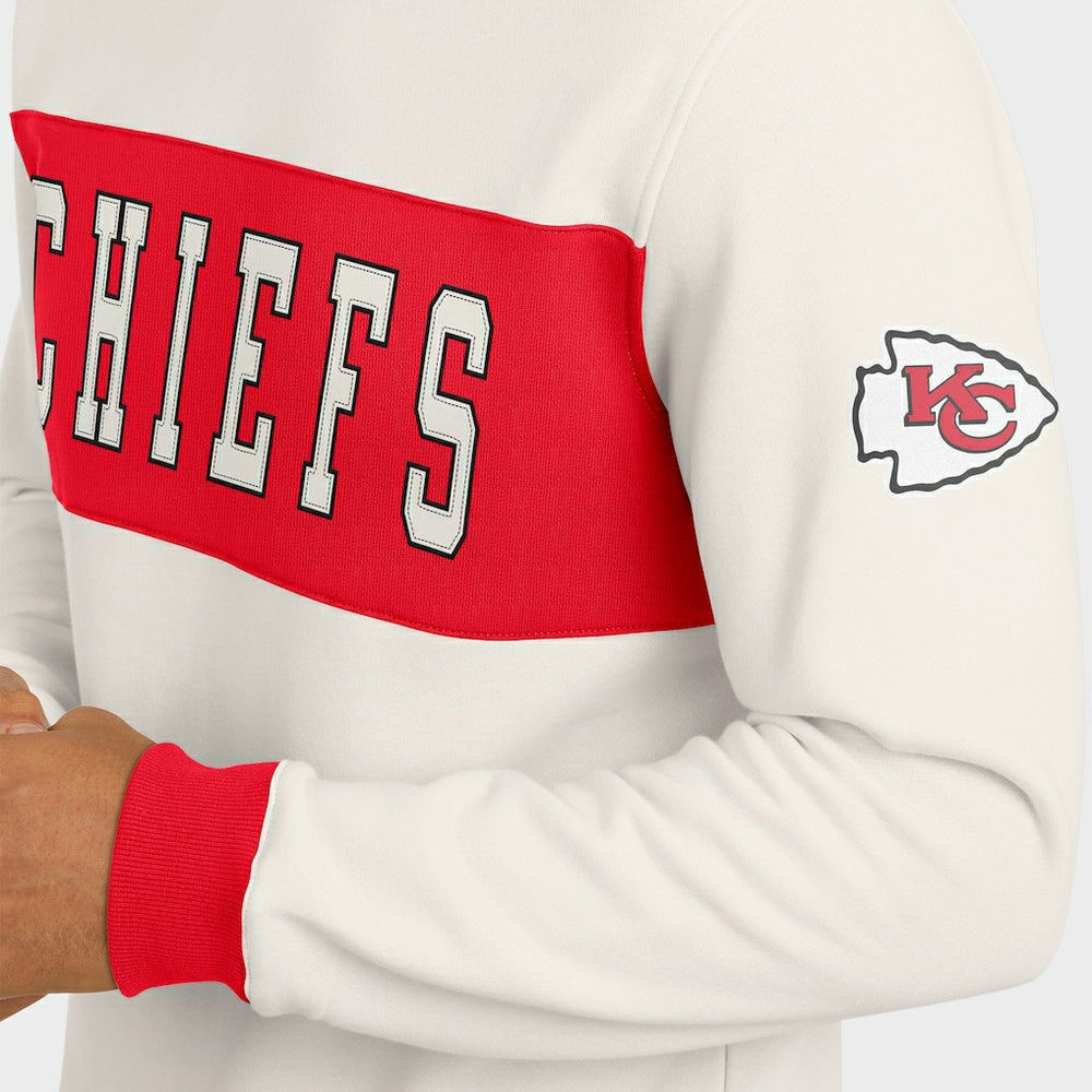 Kansas City Chiefs Darius Rucker Collection Colorblock Pullover Sweatshirt Cream