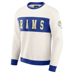 Los Angeles Rams Darius Rucker Collection Colorblock Pullover Sweatshirt Cream