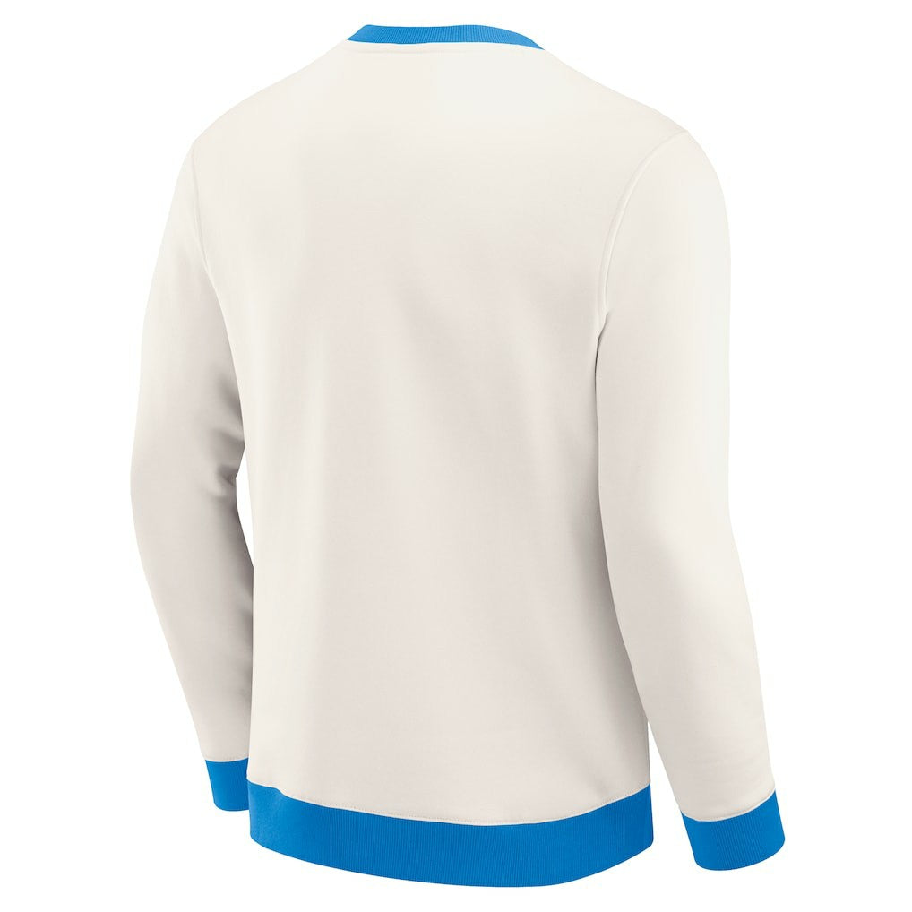 Los Angeles Chargers Darius Rucker Collection Colorblock Pullover Sweatshirt Cream