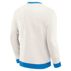 Los Angeles Chargers Darius Rucker Collection Colorblock Pullover Sweatshirt Cream