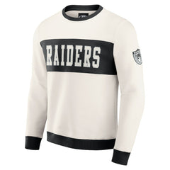 Las Vegas Raiders Darius Rucker Collection Colorblock Pullover Sweatshirt Cream