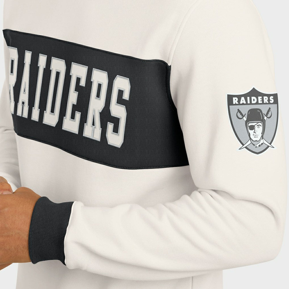 Las Vegas Raiders Darius Rucker Collection Colorblock Pullover Sweatshirt Cream