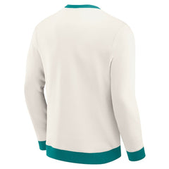 Miami Dolphins Darius Rucker Collection Colorblock Pullover Sweatshirt Cream
