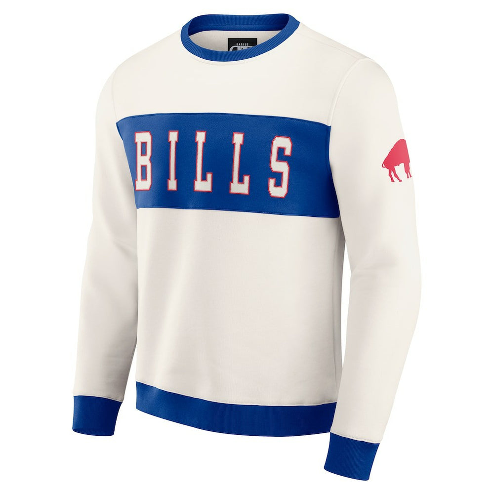 Buffalo Bills Darius Rucker Collection Colorblock Pullover Sweatshirt Cream