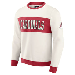 Arizona Cardinals Darius Rucker Collection Colorblock Pullover Sweatshirt Cream