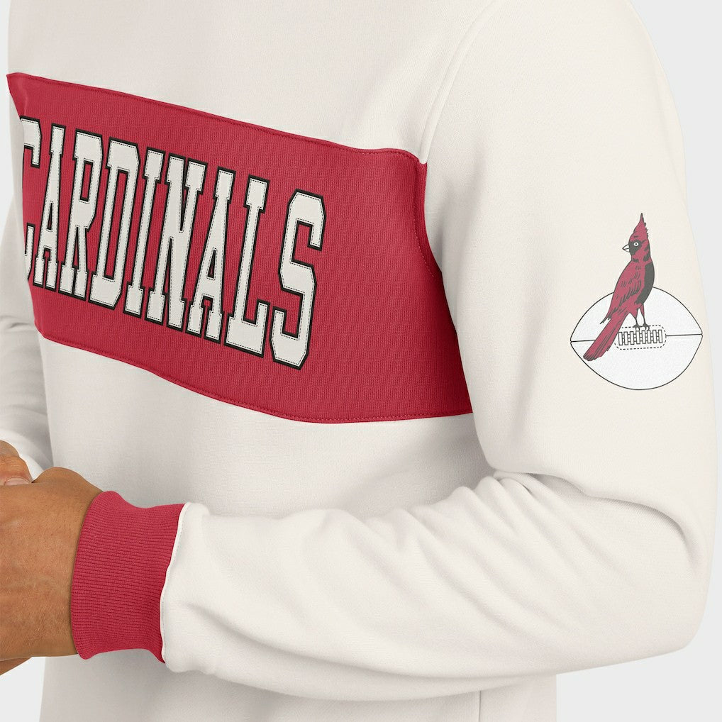 Arizona Cardinals Darius Rucker Collection Colorblock Pullover Sweatshirt Cream