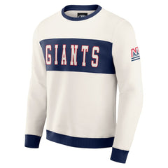 New York Giants Darius Rucker Collection Colorblock Pullover Sweatshirt Cream