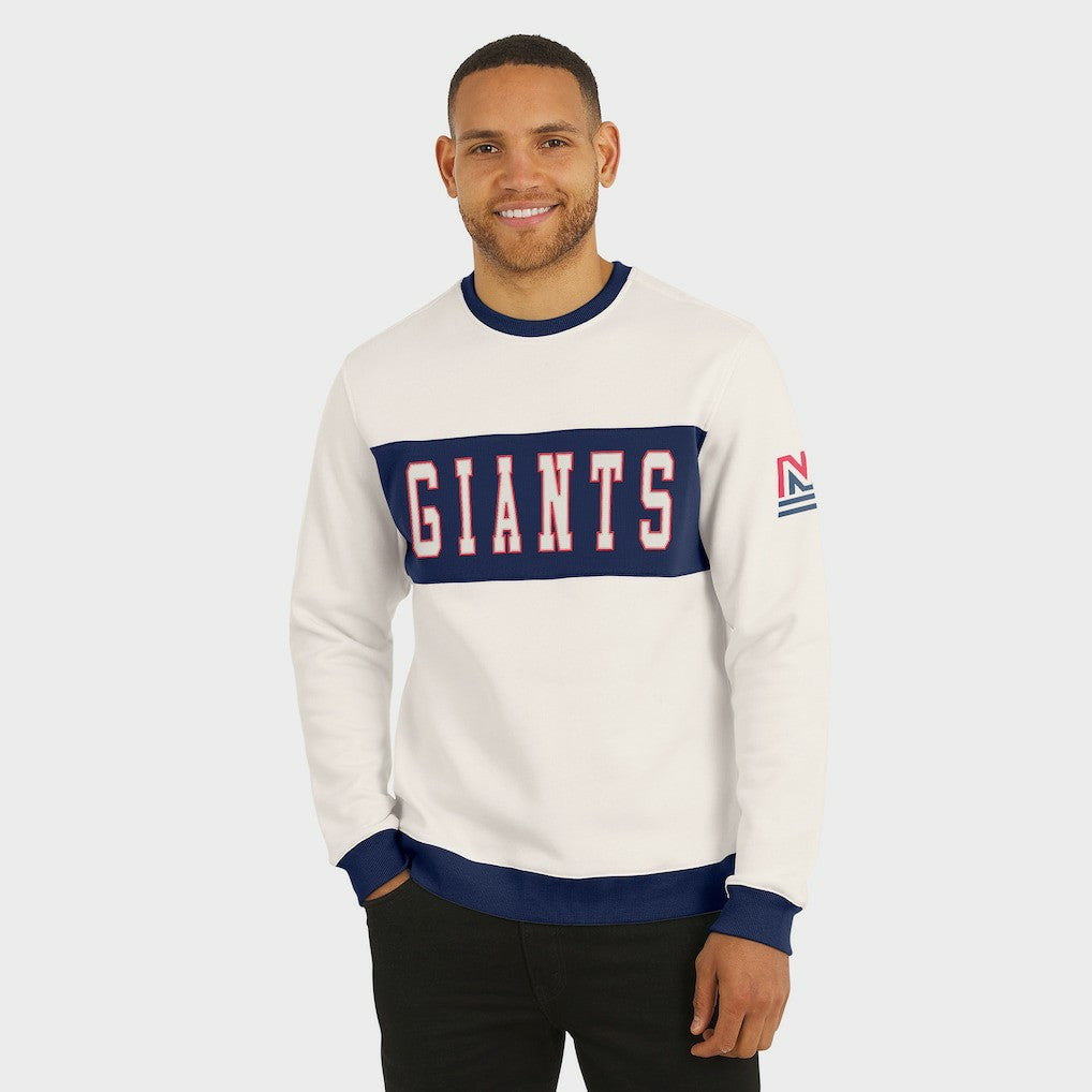 New York Giants Darius Rucker Collection Colorblock Pullover Sweatshirt Cream