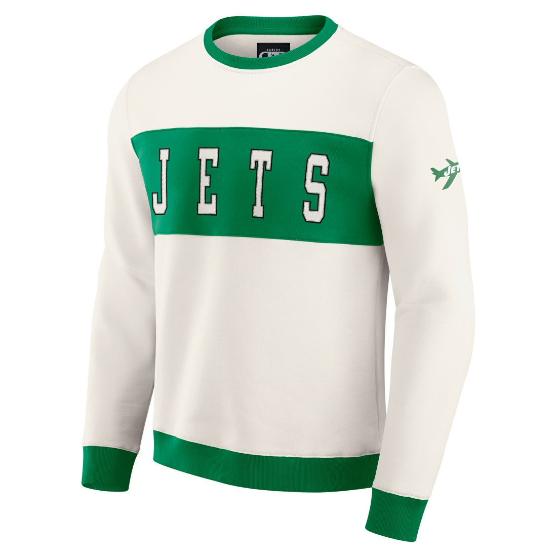 New York Jets Darius Rucker Collection Colorblock Pullover Sweatshirt Cream