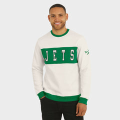 New York Jets Darius Rucker Collection Colorblock Pullover Sweatshirt Cream