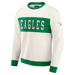 Philadelphia Eagles Darius Rucker Collection Colorblock Pullover Sweatshirt Cream