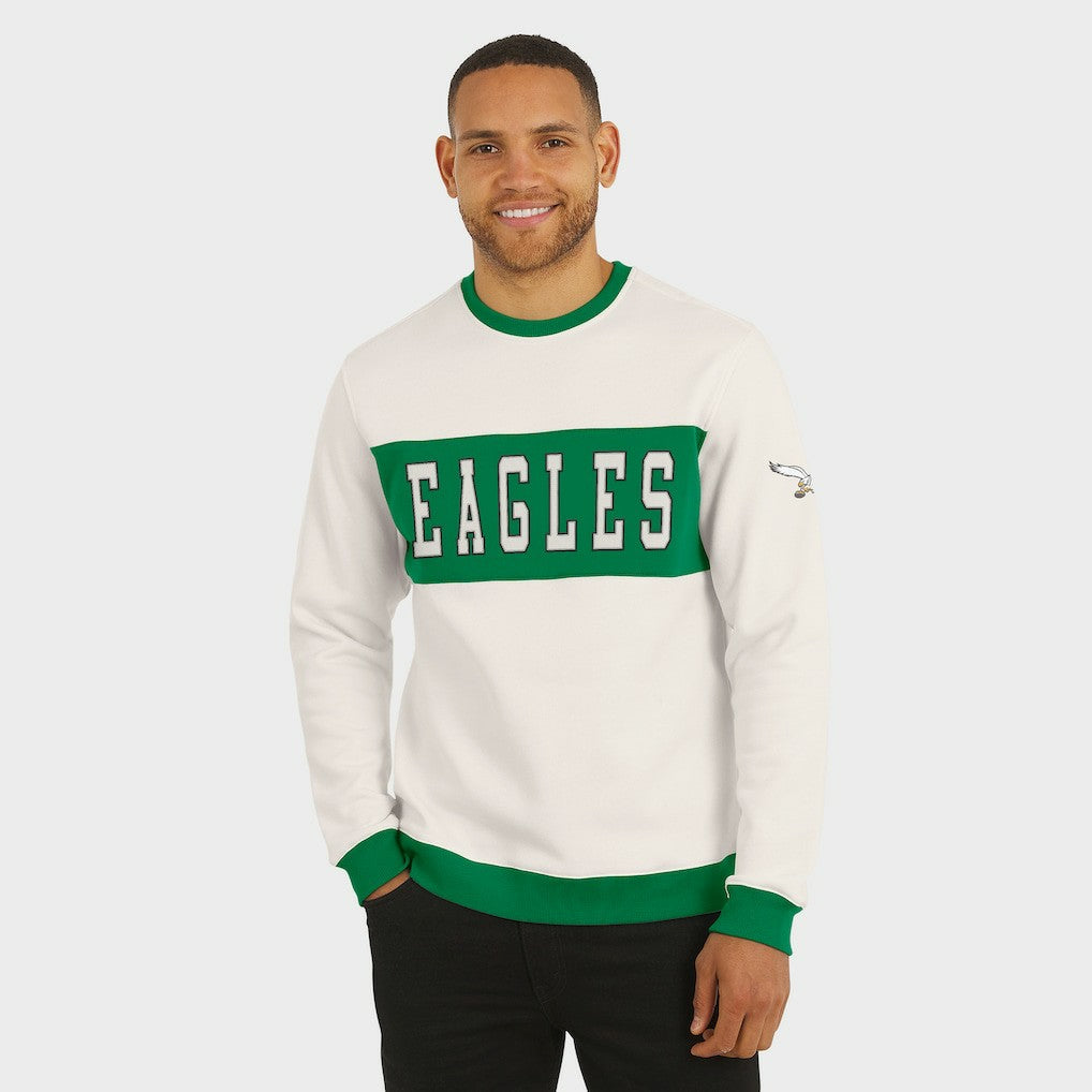 Philadelphia Eagles Darius Rucker Collection Colorblock Pullover Sweatshirt Cream