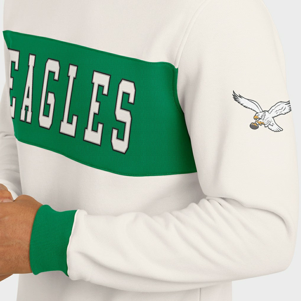 Philadelphia Eagles Darius Rucker Collection Colorblock Pullover Sweatshirt Cream