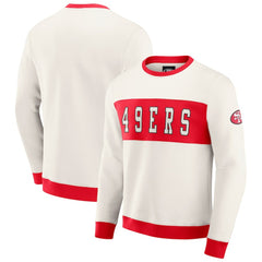 San Francisco 49ers Darius Rucker Collection Colorblock Pullover Sweatshirt Cream
