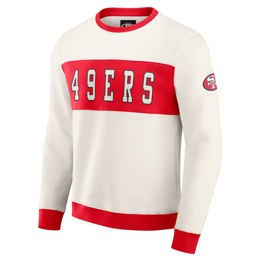 San Francisco 49ers Darius Rucker Collection Colorblock Pullover Sweatshirt Cream