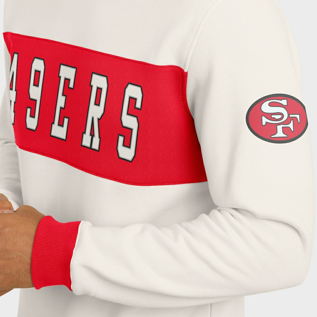 San Francisco 49ers Darius Rucker Collection Colorblock Pullover Sweatshirt Cream