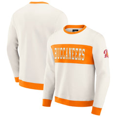 Tampa Bay Buccaneers Darius Rucker Collection Colorblock Pullover Sweatshirt Cream
