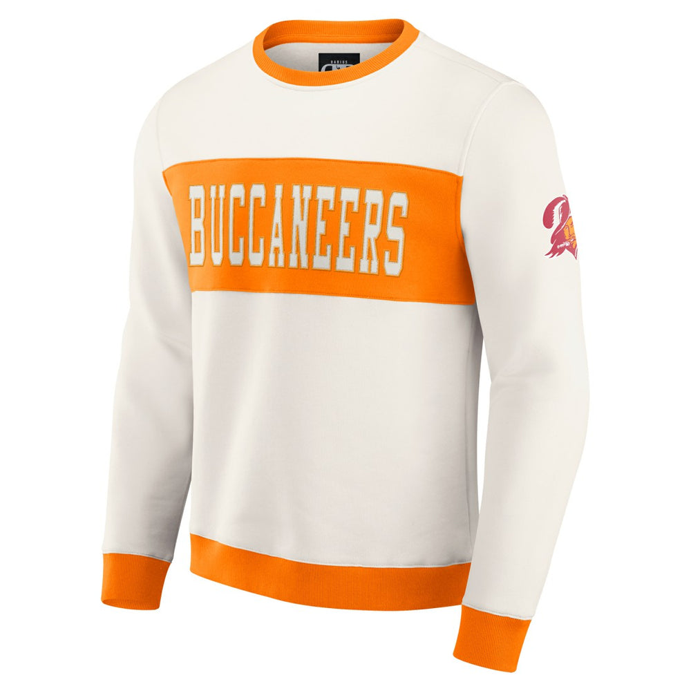 Tampa Bay Buccaneers Darius Rucker Collection Colorblock Pullover Sweatshirt Cream