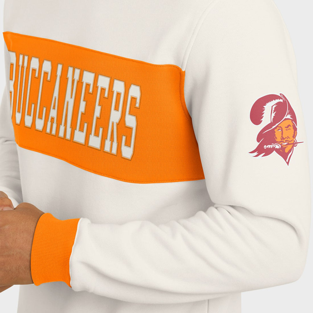 Tampa Bay Buccaneers Darius Rucker Collection Colorblock Pullover Sweatshirt Cream