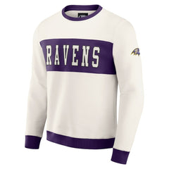 Baltimore Ravens Darius Rucker Collection Colorblock Pullover Sweatshirt Cream