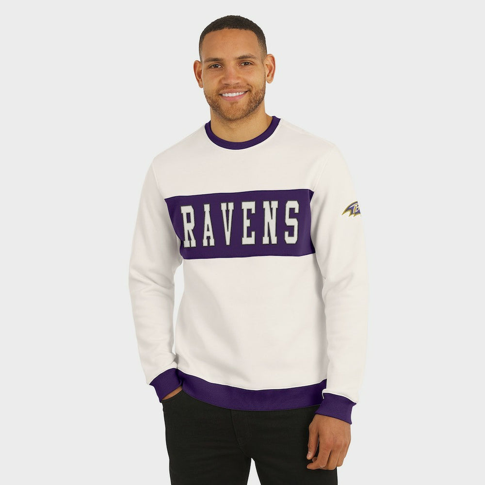 Baltimore Ravens Darius Rucker Collection Colorblock Pullover Sweatshirt Cream