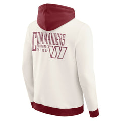 Washington Commanders Darius Rucker Collection Distressed Graphics Full-Zip Hoodie Cream