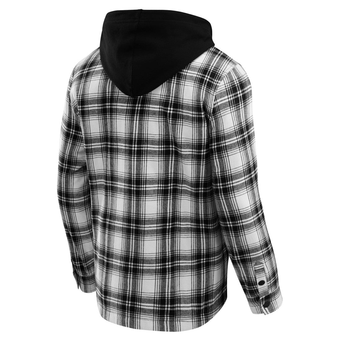 Detroit Lions NFL x Darius Rucker Collection Plaid Flannel Quilted Full-Snap Hooded Shacket Black