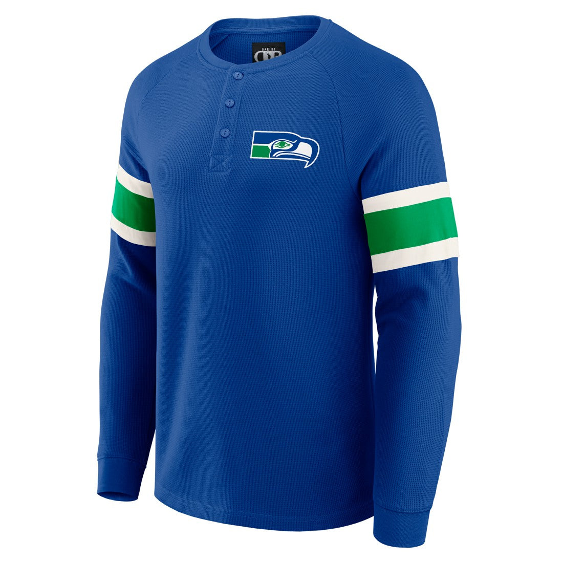 Seattle Seahawks Darius Rucker Collection Waffle-Knit Raglan Long Sleeve Henley T-Shirt College Navy