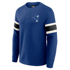 Indianapolis Colts Darius Rucker Collection Waffle-Knit Raglan Long Sleeve Henley T-Shirt Royal