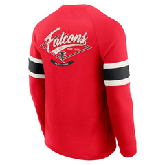 Atlanta Falcons Darius Rucker Collection Waffle-Knit Raglan Long Sleeve Henley T-Shirt Red