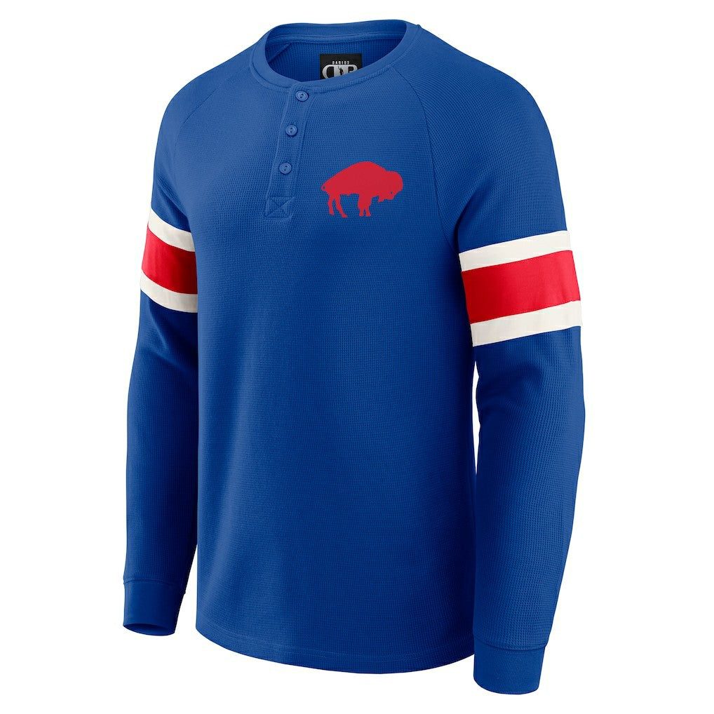 Buffalo Bills Darius Rucker Collection Waffle-Knit Raglan Long Sleeve Henley T-Shirt Royal