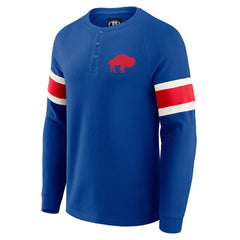 Buffalo Bills Darius Rucker Collection Waffle-Knit Raglan Long Sleeve Henley T-Shirt Royal