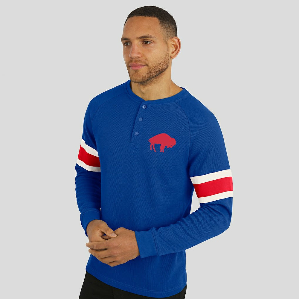 Buffalo Bills Darius Rucker Collection Waffle-Knit Raglan Long Sleeve Henley T-Shirt Royal
