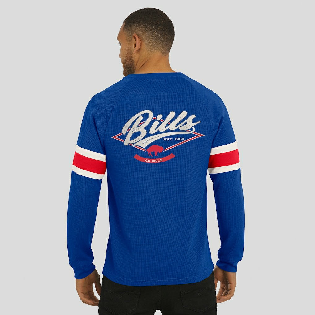 Buffalo Bills Darius Rucker Collection Waffle-Knit Raglan Long Sleeve Henley T-Shirt Royal