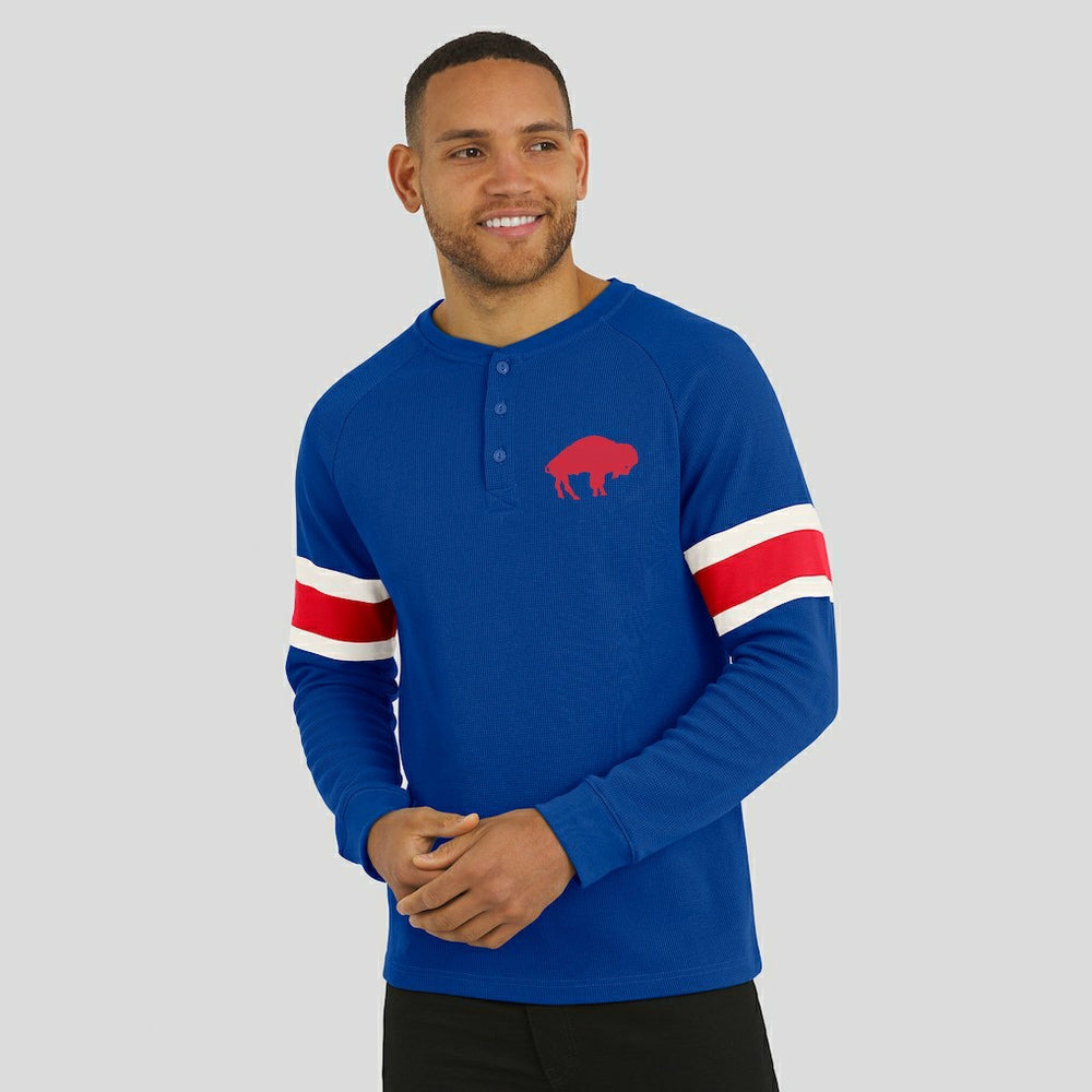 Buffalo Bills Darius Rucker Collection Waffle-Knit Raglan Long Sleeve Henley T-Shirt Royal