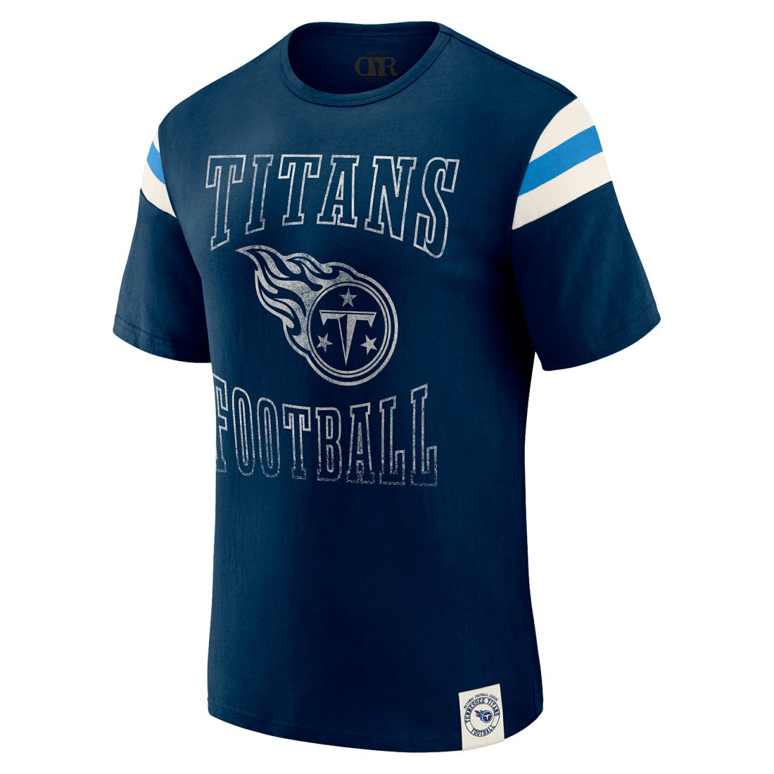 Tennessee Titans Darius Rucker Collection Football Stripe Sleeve T-Shirt Navy
