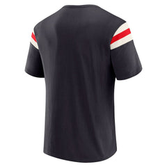 Houston Texans Darius Rucker Collection Football Stripe Sleeve T-Shirt Navy