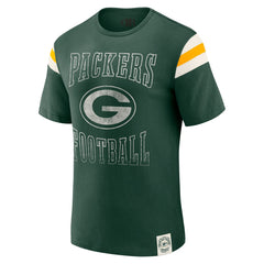 Green Bay Packers Darius Rucker Collection Football Stripe Sleeve T-Shirt Green